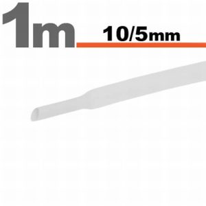 Zsugorcső Fehér, 10 méter - 10 / 5 mm - 11023W