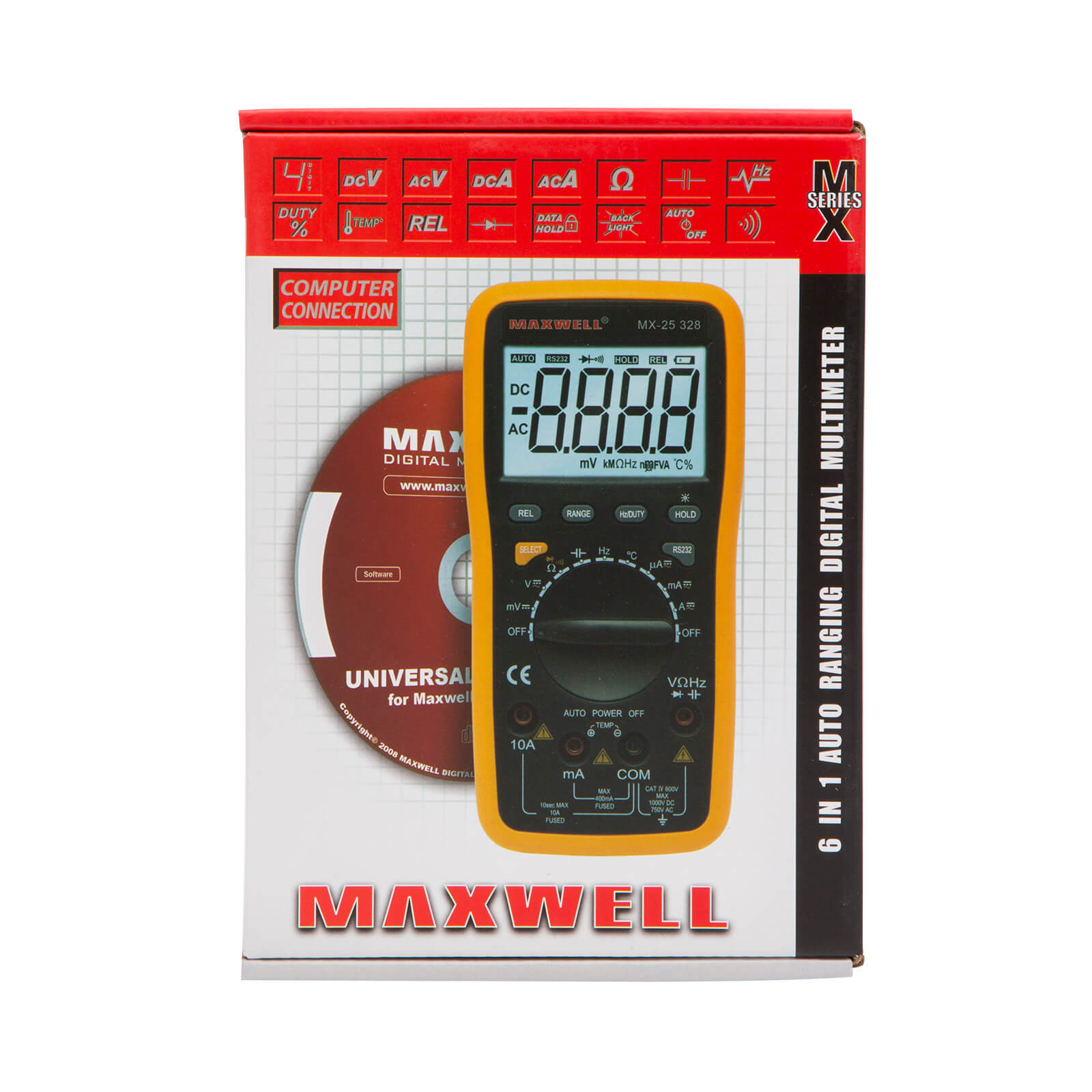 Digitális multiméter 5 az1-ben USB kapcsolattal - 25328