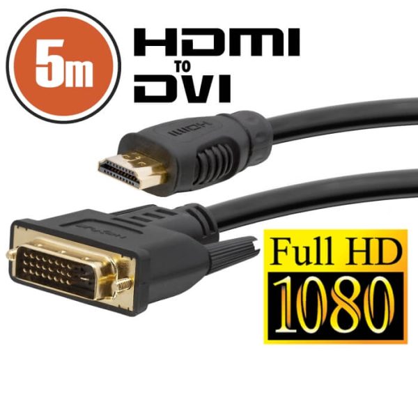 Delight DVI-D / HDMI kábel • 5 m - 20382