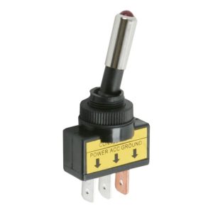 Karos kapcsoló 1 áramkör 20 A - 12 V DC - piros led - 2 db / csomag - 09058PI