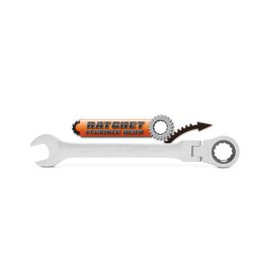 Handy Racsnis csillag-villáskulcs flexibilis fejjel - 15 mm - 10872-15