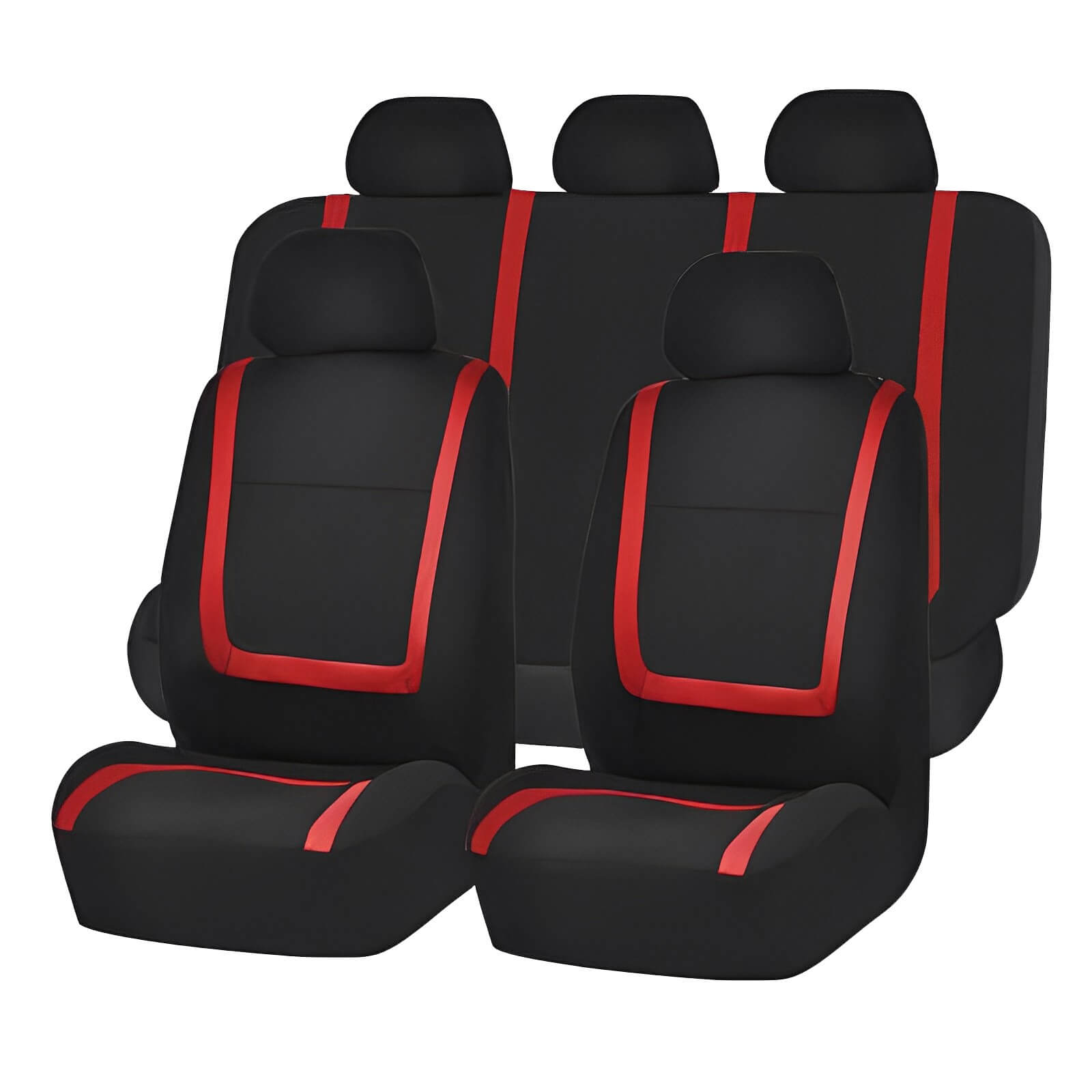 Carguard Autós üléshuzat szett - piros / fekete 9 db-os - HSA002 - 55670RD
