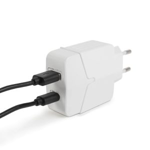 Delight Hálózati Adapter USB+Type-C gyorstöltés - 55044WH