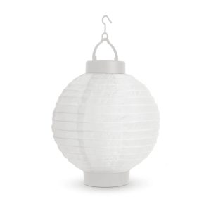 Globiz Szolár lampion - fehér - hidegfehér LED - 21 cm - 11399F-WH