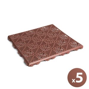 Globiz Kerti járólap - műanyag - terrakotta - 5 db / csomag - 11531