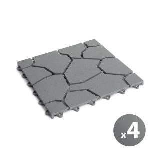 Globiz Kerti járólap - kőmintás - műanyag - szürke - 11533