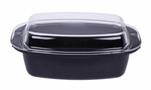 Smile Sütőtál üvegtetővel 5L/2,5L 39x22x15,6 cm - SBR-1