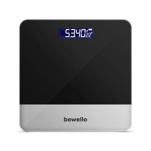 Bewello Személymérleg - 180 kg - elemes - fekete / szürke - BW3010GY