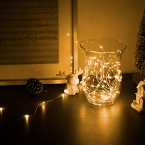 LED fényfüzér - 50 LED - USB - melegfehér - 5 m - 8 funkció - 56514