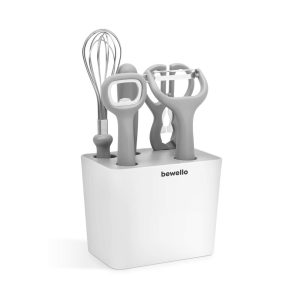 Bewello Konyhai eszköz szett tartóval - 5+1 részes - műanyag - BW1006