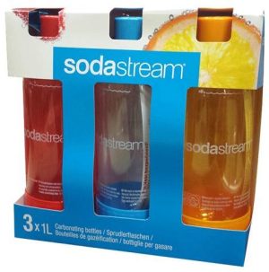 SodaStream BO TRIO különleges nyomásálló műanyag palack csomag, narancs, piros, kék