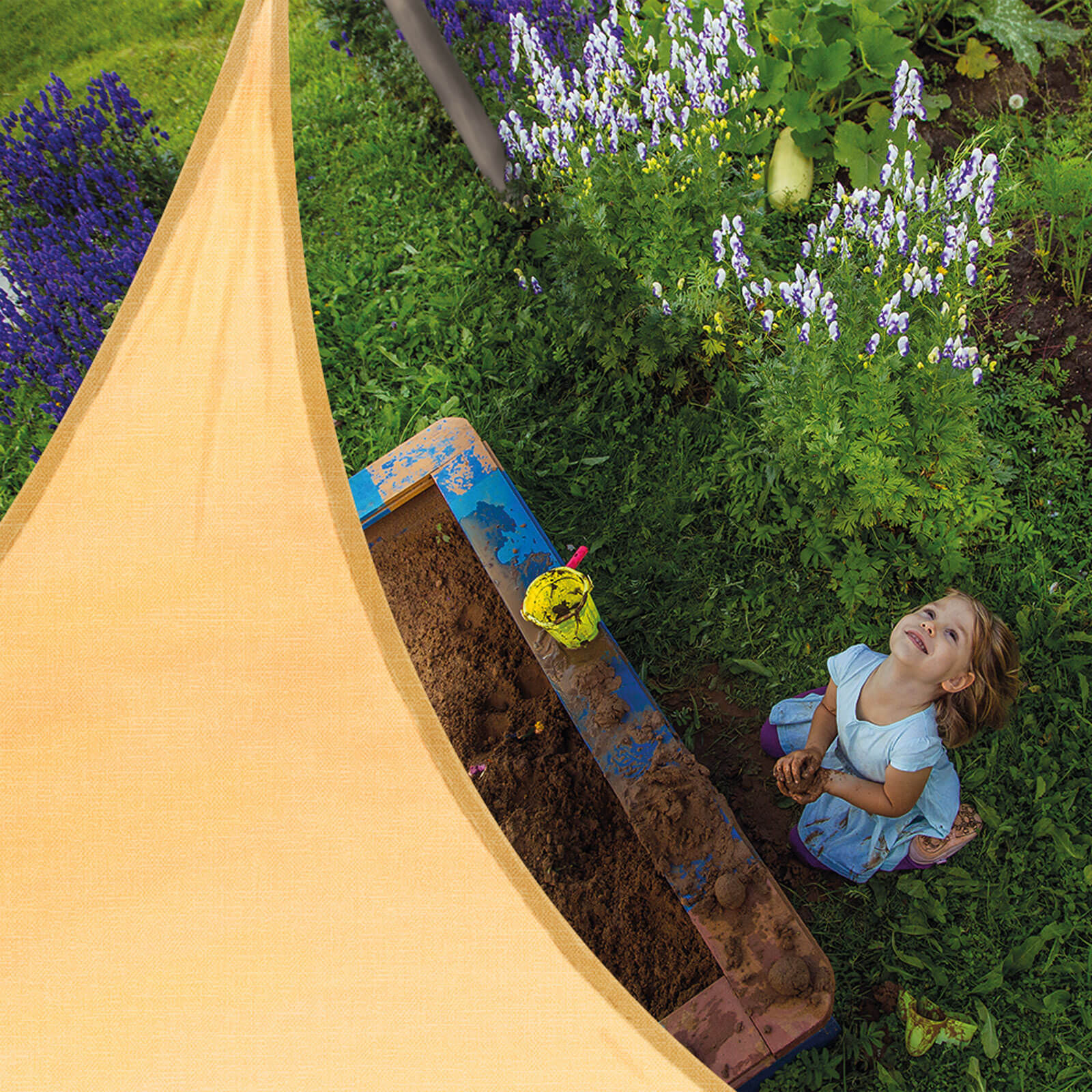 Napvitorla - 2 x 2 x 2 m - bézs - 11562A