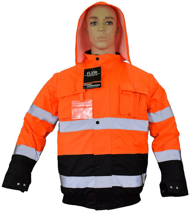 Láthatósági vízhatlan meleg kabát  Flash Short-B Orange