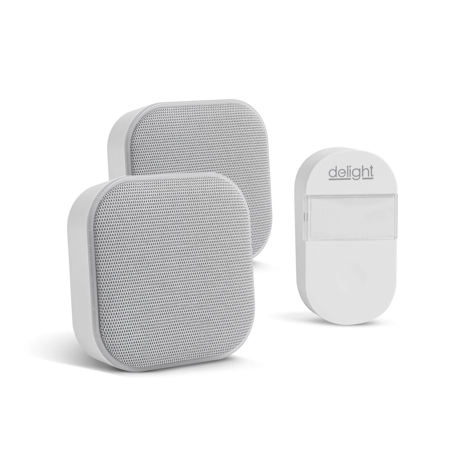 2 az 1-ben vezetéknélküli csengő és éjjelifény - Kinetic - dupla vevőegységgel - fehér - 55347WH-2